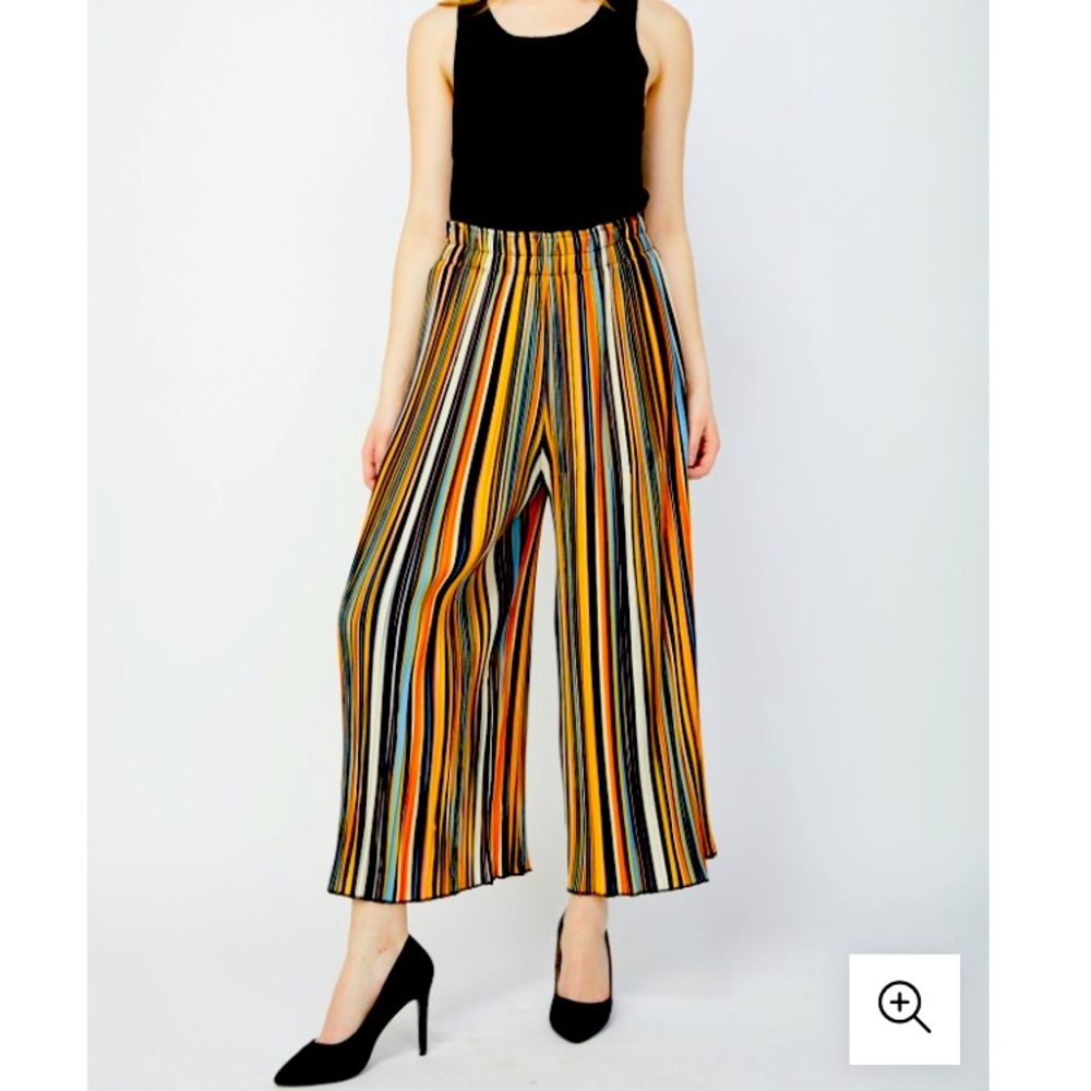 RD & koko multi striped pant with elastic waistband